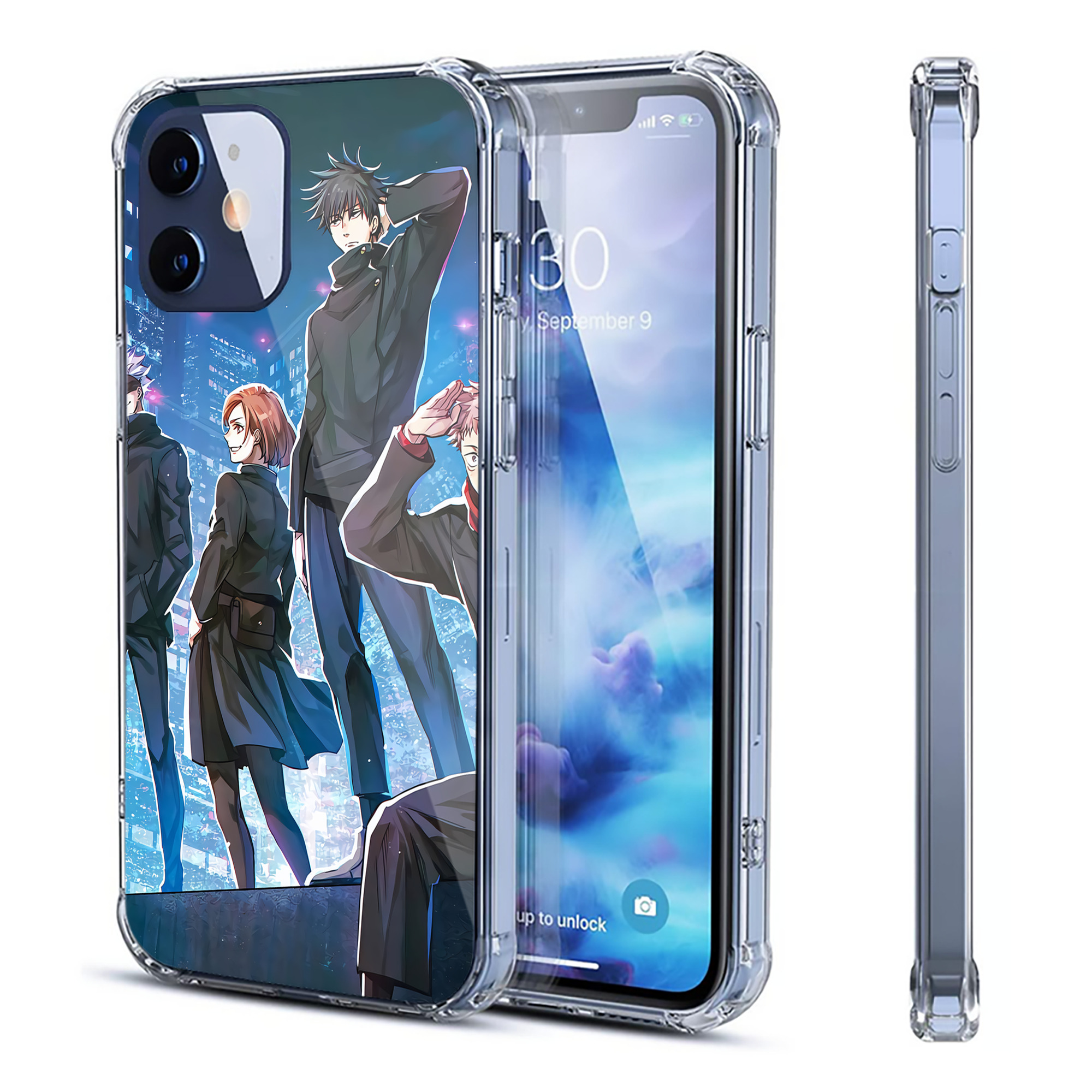 （画像用） 呪術廻戦 Jujutsu Kaisen 【iPhone 12シリーズ対応】透明スマホケース（クリアソフトケース）
